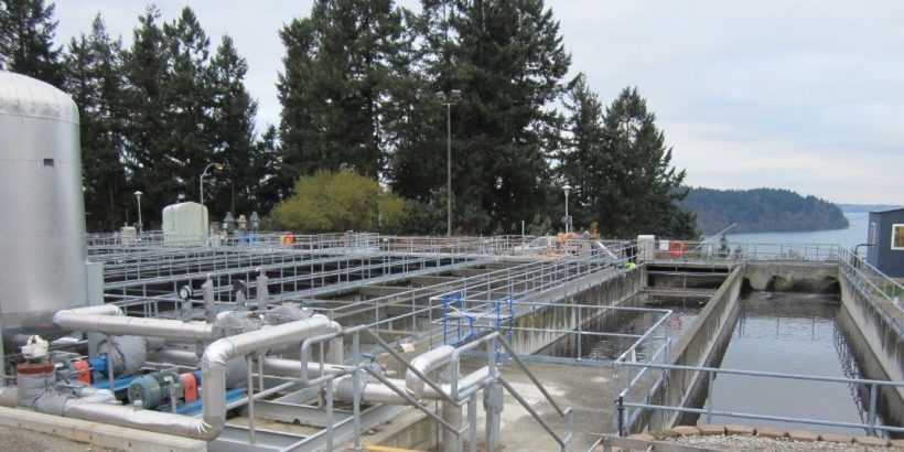 On-site graphic wastewater treatment facility