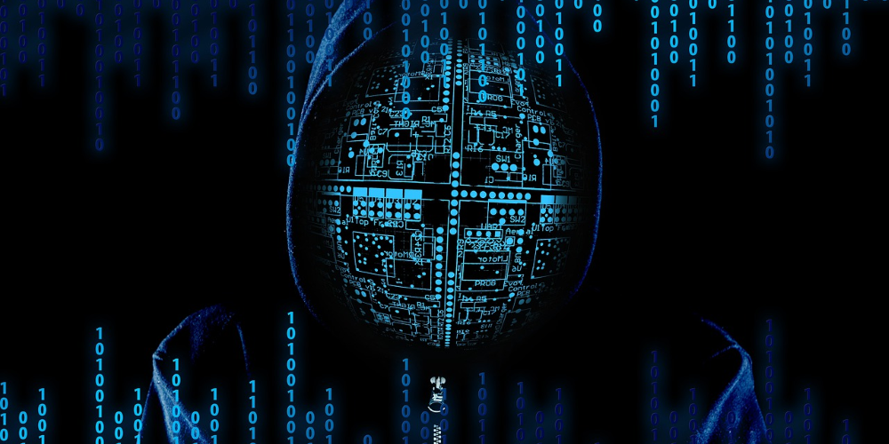 PNGPixabaysecurity-4700815_1280 Silhouette of a person with programming code surrounding them.